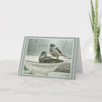Cartes Oiseaux chanteurs - Pensant à vous - Priant