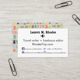 Cartes orientées de timbre de Blogger d'auteur de