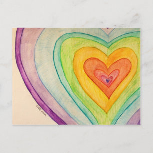 Cartes ou cartes postales Rainbow Friendship Heart