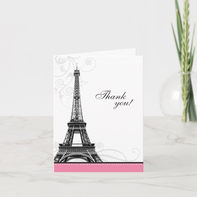 Cartes parisiennes de Merci de Tour Eiffel de (Devant)