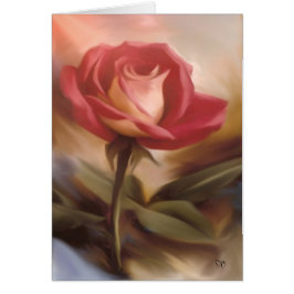 Cartes Pastel Red Rose