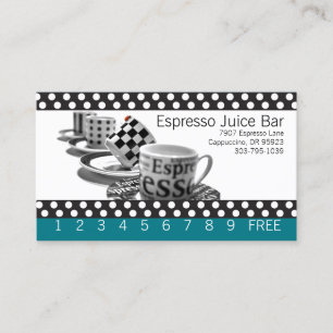 Cartes perforées de café de fidélité doubles