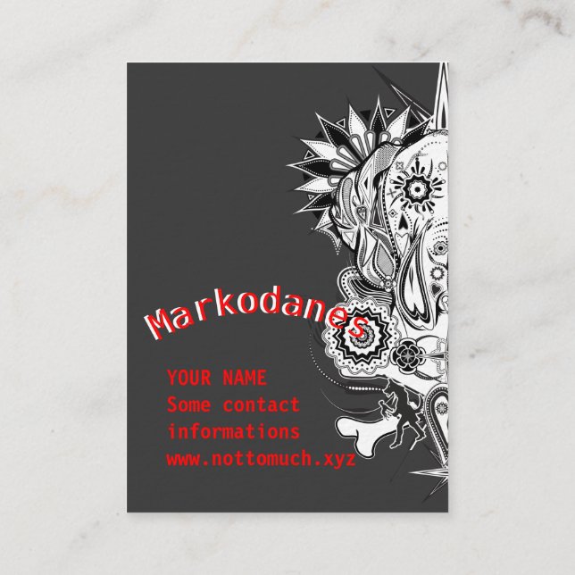 cartes personnalisables Great Dane (Dos)