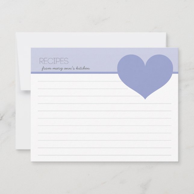 Cartes personnalisées Big Heart Modern Recettes Ca (Devant)