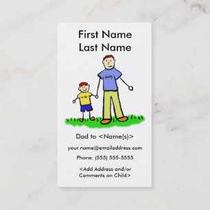 Cartes personnalisées Daddy et Son Appelant des p