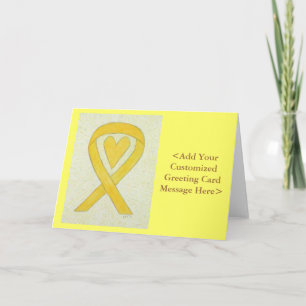 Cartes personnalisées du Coeur du ruban de sensibi