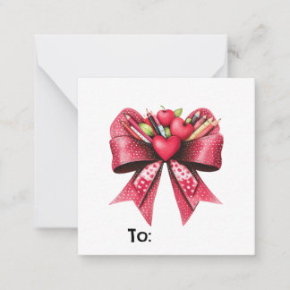 Cartes personnalisées école professeur rose chic m