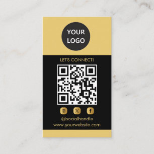 Cartes personnalisées Modernes, QR des Médias Soci
