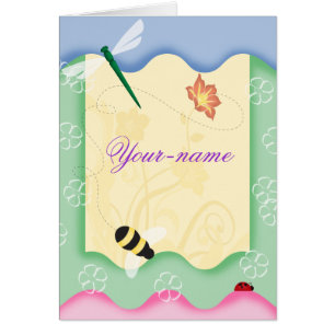 Cartes personnalisées par abeille de fleur
