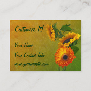 Cartes personnelles d'affaires florales FAITES SUR