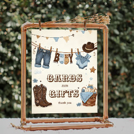 Cartes petit cowboy et affiche du livre de cadeaux