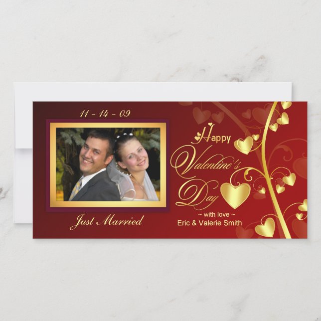 Cartes photo élégantes pour la Saint-Valentin (Devant)