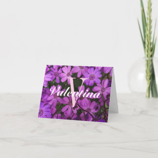 Cartes photo florales avec monogramme personnalisé