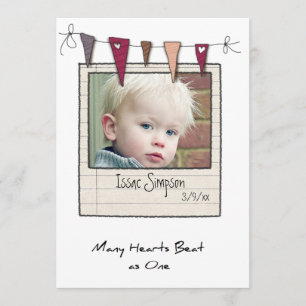 cartes photos de faire-part d'adoption