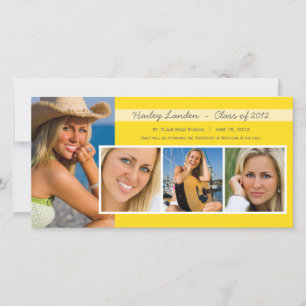 Cartes photos de Faire-part jaune