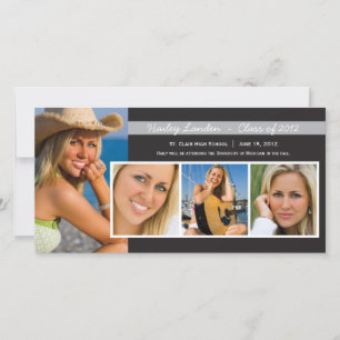 Cartes photos de Faire-part Noir