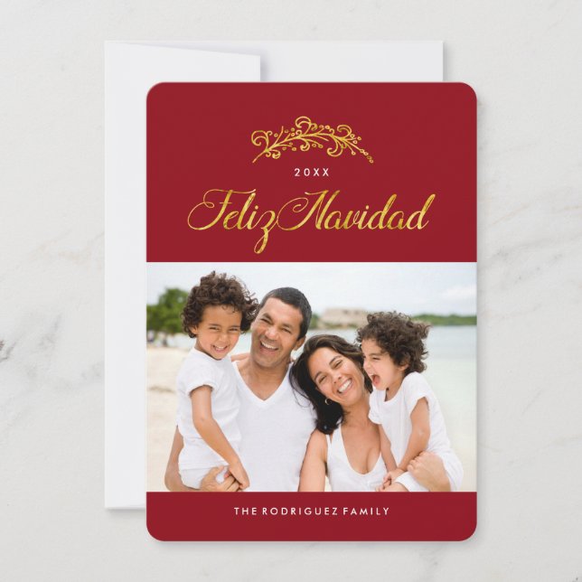 Cartes photos de Feliz Navidad (Devant)