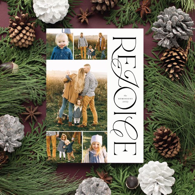 Cartes photos de Noël chrétienne Réjouissez (Créateur téléchargé)