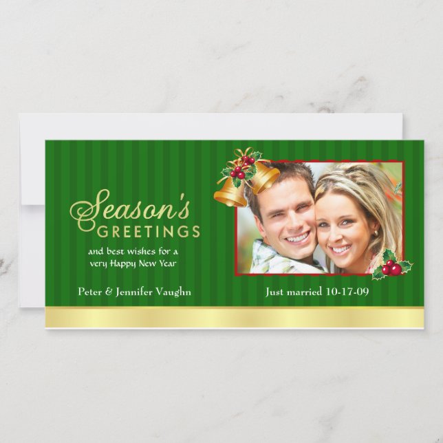 Cartes photos de Noël élégantes (Devant)