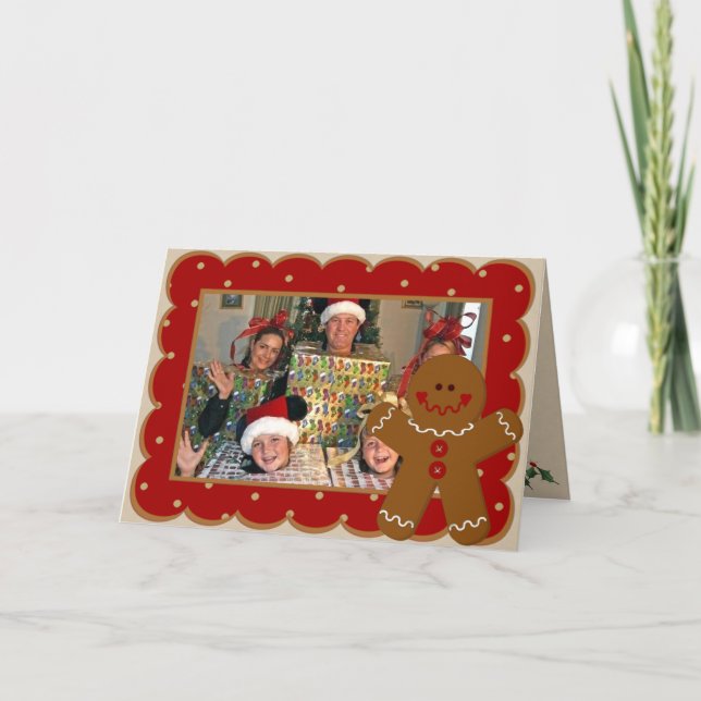Cartes photos de Noël en pain d'épice (Devant)