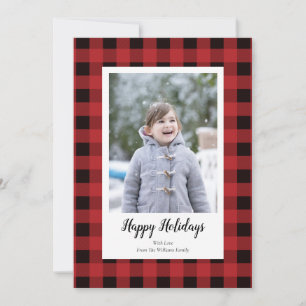 Cartes photos de Noël en rouge noir