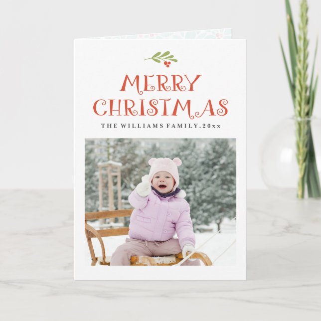 Cartes photos de Noël Mistletoe (Devant)