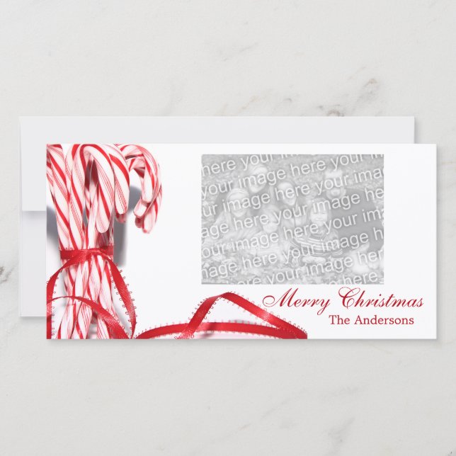 Cartes photos de Noël sucres de canne (Devant)