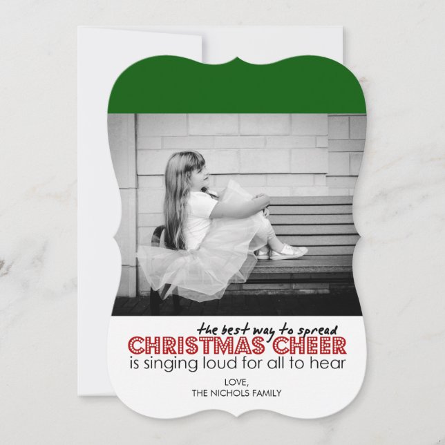 Cartes photos de Noël (Vert) (Devant)