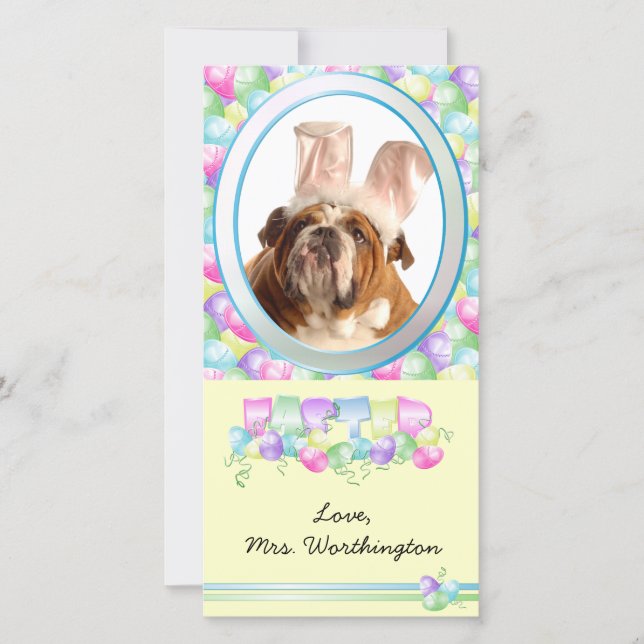 Cartes photos de Pâques pour vos animaux de compag (Devant)