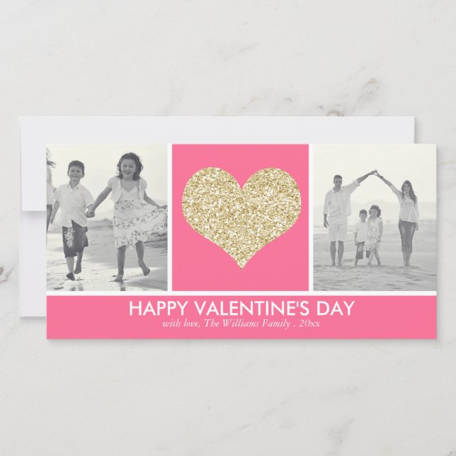 Cartes photos de Saint-Valentin de coeur de (Devant)