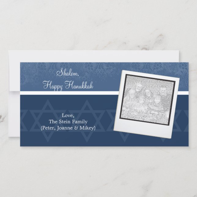 Cartes photos Hanoukka Elegance (Devant)