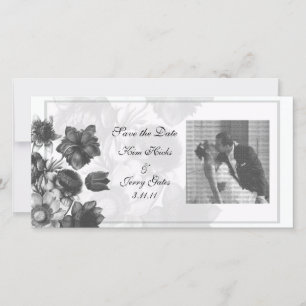 Cartes photos Mariage gris élégant