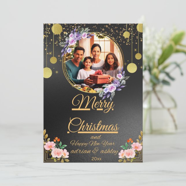 cartes photos mariés et joyeux noël (Debout devant)