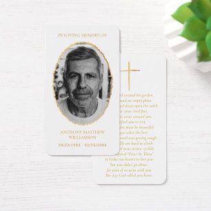 Cartes photos personnalisées blanches et dorées