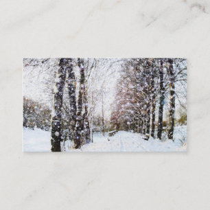 Cartes photos ruraux de paysage de neige d'arbres