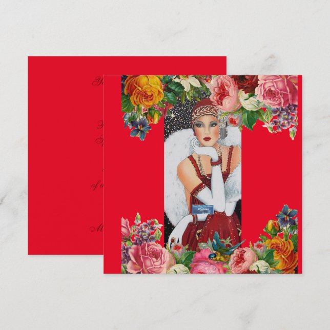 Cartes plates 10 rouges (Oiseau de neige) DPMDesig (Devant / Derrière)