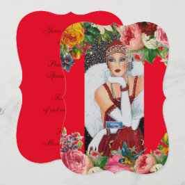 Cartes plates 1 Rouge(Oiseau de neige) DPMDesigns 