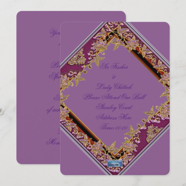 Cartes plates 3 Pur(AmethystWreathe)RFPMDesigns ©️ (Devant / Derrière)