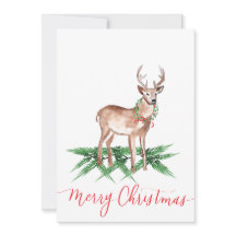 Cartes plates de Noël Deer