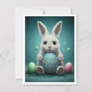 Cartes plates de Pâques avec lapin graphique