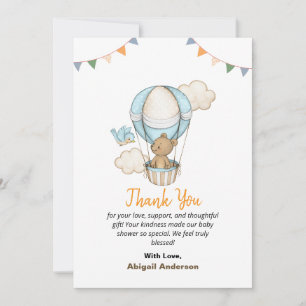 Cartes plates de remerciement pour Baby Shower Gar