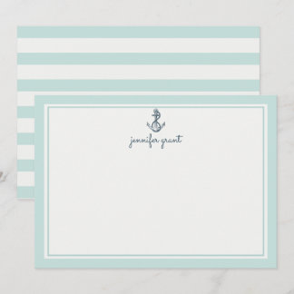 Cartes plates personnalisées avec ancre nautique