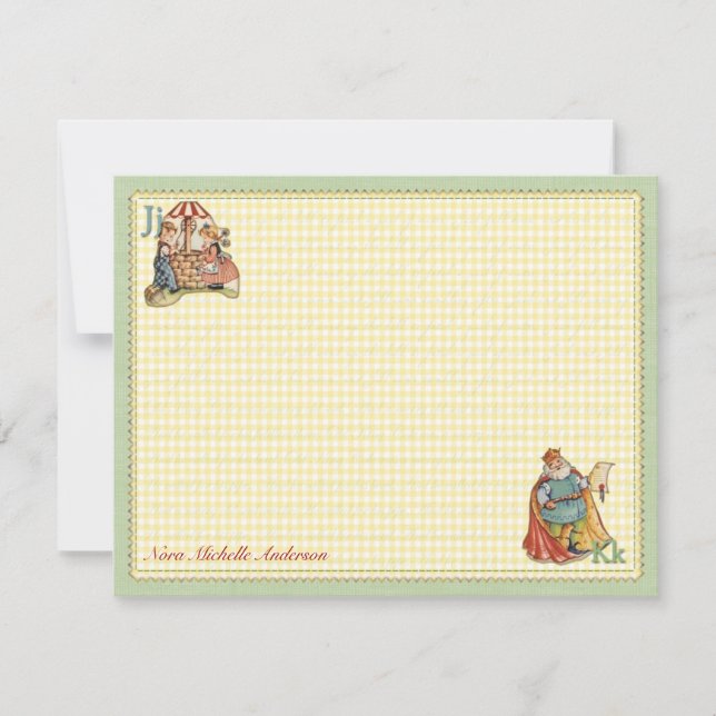 Cartes plates personnalisées avec comptine enfanti (Devant)