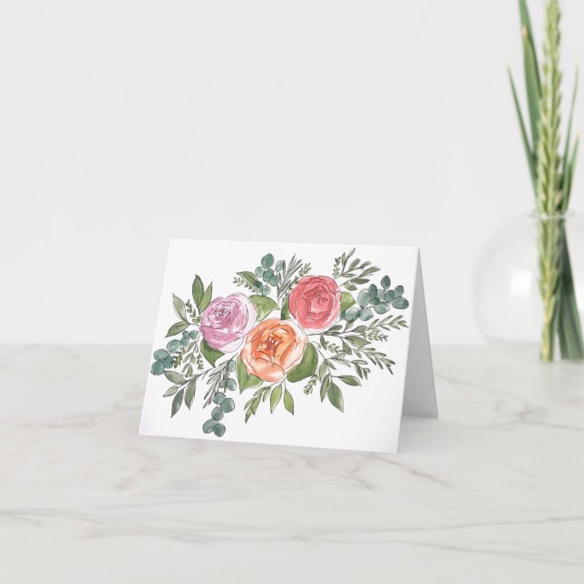 Cartes pliées blanches colorées avec enveloppes (Devant)
