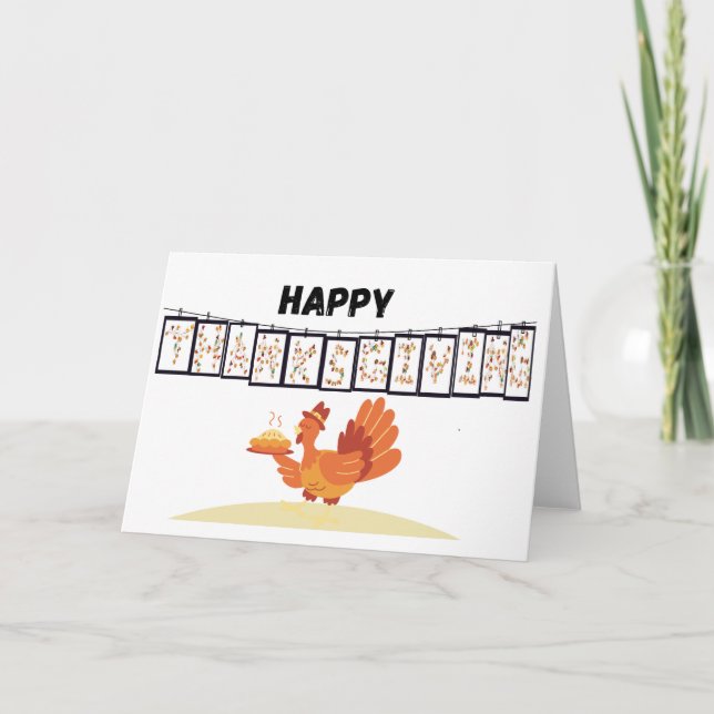 Cartes pliées bons thanksgivings (Devant)
