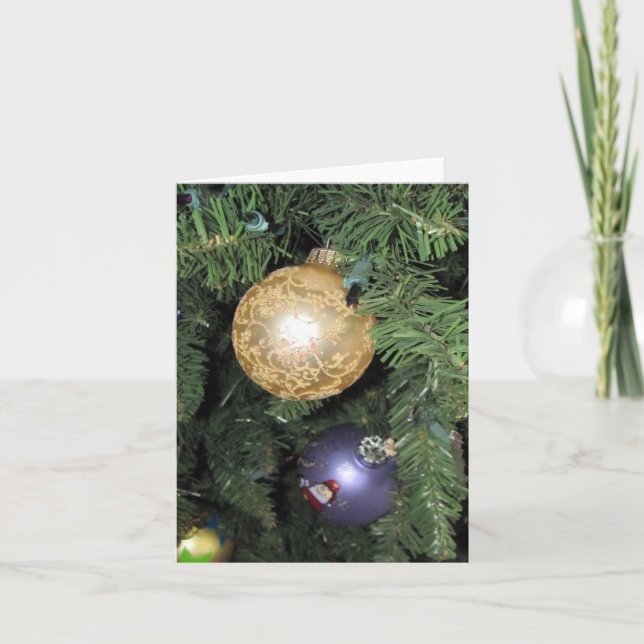 Cartes pliées vierges Ornement de Noël (Devant)