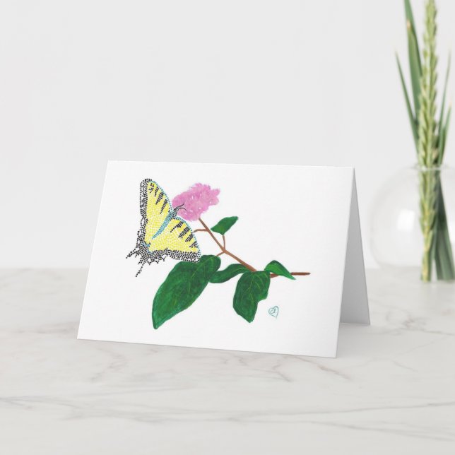 Cartes Pointillisme à queue jaune (Devant)