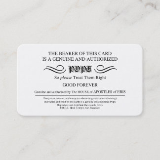 Cartes Pope Discordiennes