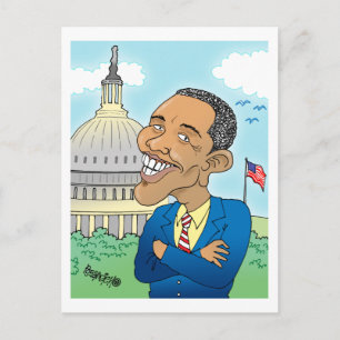 CARTES POST CARTOON OBAMA