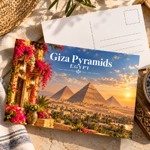 Cartes postale de voyage Pyramides de Gizeh Egypte